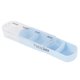 thumbnail image 5 of Caja de almacenamiento de medicina portátil, contenedor semanal de tabletas para viaje en casa, 28 rejillas, 2 unidades, 5 of 8