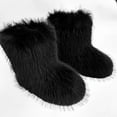 thumbnail image 3 of Women's Warm Faux Fur Boots Furry Short Snow Boots, Mid-Calf Flat Shoes for Outdoor Wear, 3 of 13