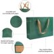 thumbnail image 5 of Bolsas de papel para compras de 10,5 x 7,8 x 3 pulgadas, bolsas de regalo medianas, bolsas con asa para venta minorista, bolsas de mercancía, bolsas kraft verdes, 5 of 9