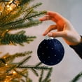 thumbnail image 5 of HengDidi Single Luxury Velvet Flocked Christmas Ornament Ball 3.15-Inch - Sparkling Decor for Holiday Trees and Seasonal Home Celebration Displays, 5 of 6