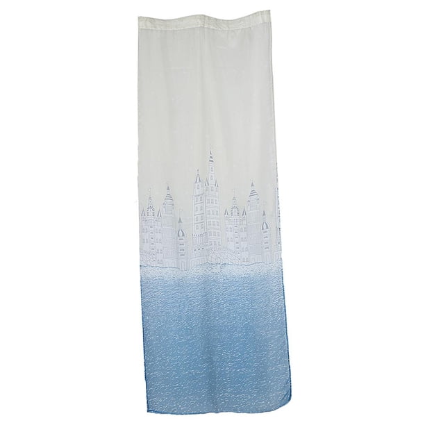 Cortina de ventana de castillo, opacas, cortinas 100x250cm Gloria Cortina azul