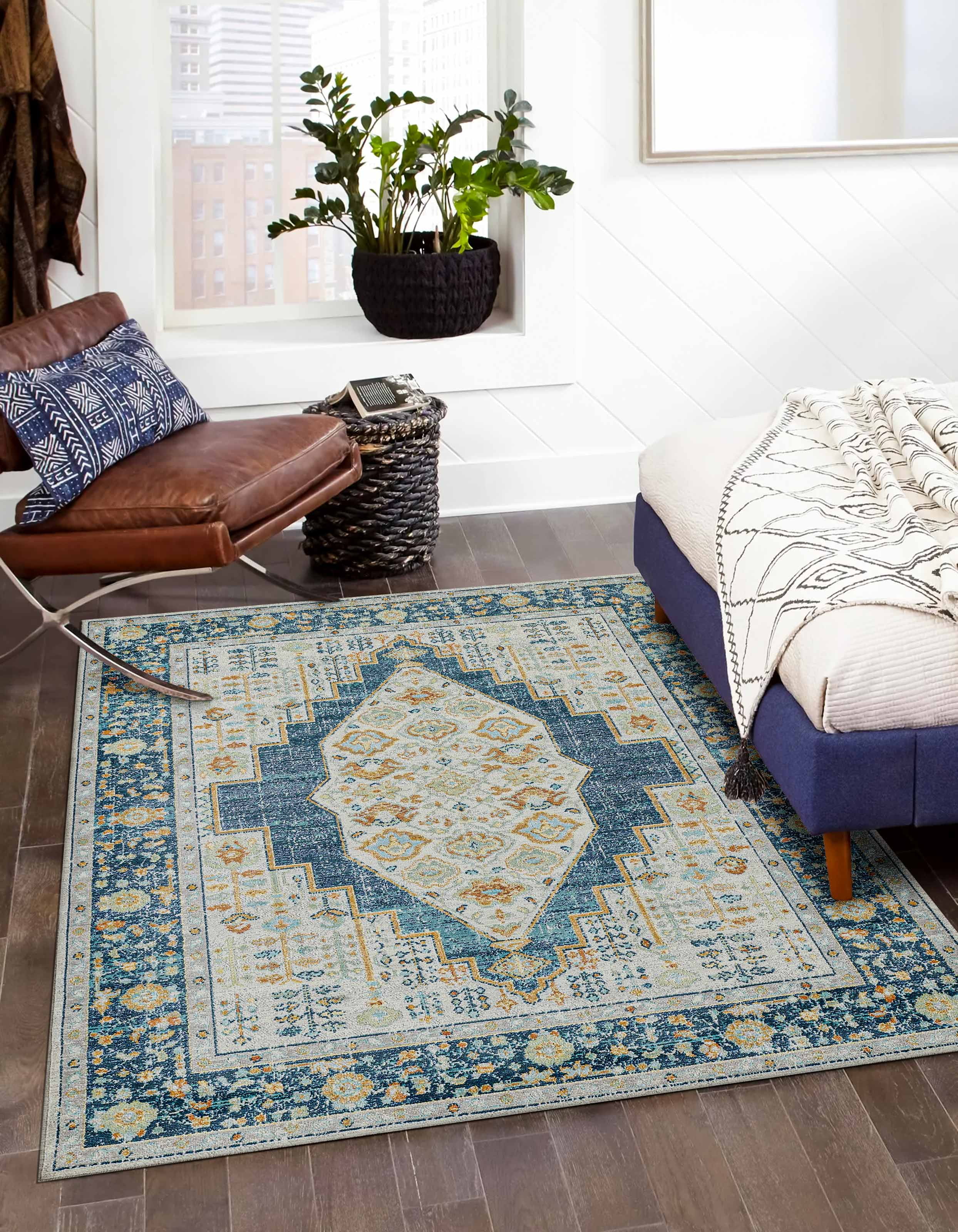 ECARPET Kinsley Traditional Area Rug for Living Room, Bedroom, Dining Room, Entrance, Hallway and More.