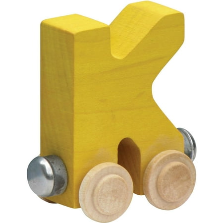 Letter Wood Name Train - Name Train - Bright Color Childrens Wooden Trains Letter K