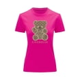 thumbnail image 1 of Playera Blusa Con Impresion De Oso LoverBear Con Fondo De Dinero Ropa De Mujer Juvenil Color Fucsia Talla Mediana Marca Emil SaEs, 1 of 4