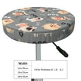 thumbnail image 4 of Lsque Bulldog Pattern Round Bar chair cushion covers Velvet Fabric Premium Comfort Protects from Scratches and Stains for 14-17 Inch Chair-13 inch, 4 of 7