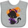 thumbnail image 3 of Inktastic Halloween Cat, Cute Cat, Black Cat, Witch Hat Boys or Girls Baby Bib, 3 of 4