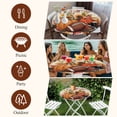 thumbnail image 7 of Pumpkin Football Fall Round Tablecloth, Fitted Table Cover with Elastic for 55"-60" Round Tables, Thanksgiving Sunflower Maple Beige Table Cloth Outdoor Indoor Dinning Party Waterproof Tablecloths, 7 of 7