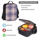 thumbnail image 5 of Balery Purple Floral Gingham Check Plaid Mochila Escolar 3 en 1 para Niños - Mochila Resistente con Lonchera Térmica y Estuche - Mochila Escolar para Niños y Niñas, 5 of 7