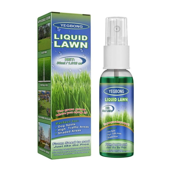 1 Pcs Grass Growth Spray Concentrated Nutrient Solution for Outdoor Lawn Football Field Playground Repair Dry Spots Fast Green 30ml
