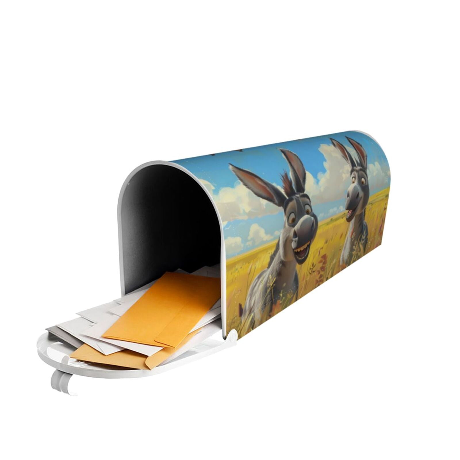 Rateoe Funny Countryside Donkey Printed Mailbox Covers - Easy to Install Fall, Winter, Spring, Summer Mailbox Cover - Weather and UV-Resistant Mailbox Decor - Mailbox Magnetic Covers-