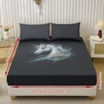 thumbnail image 2 of Xixirimido Horse Black Print Bed Sheets Set 3 Piece Bedding Sheet Set, Comfy Non-Slip Bedsheet & Pillowcases Deep Pocket Fitted Sheet for Women Men, Twin Size, 2 of 5