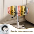 thumbnail image 4 of Chririnla Geometric Stripe Round Bar Stool Seat Covers, 2 Pack Polyester Stretch Elastic Covers for Home Kitchen Bar Counter, 4 of 6