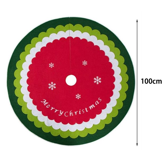 Falda de árbol del alfabeto inglés de Navidad, decoración inferior de árbol de Navidad exquisita, verde, Feliz Navidad, decoración del hogar, 100CM, 2023
