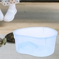 thumbnail image 2 of Turtle Tank with a Straw Fish Tank Opening Plastic Turtle Live Breeding Box with Drying Platform No Cover Small Size (Sky Blue), 2 of 6