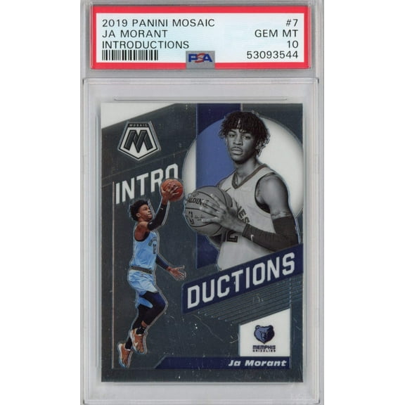 Graded 2019-20 Panini Mosaic Ja Morant #7 Introductions Rookie RC Basketball Card PSA 10 Gem Mint