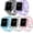 Glitter (Clear/Black/Pink/Purple/Blue), variant on [5 Packs] Compatible for Clear Apple Watch Band with Bumper Case, Jelly Crystal Women Men Watch Band Sport TPU Strap with Case for iWatch Series 9 8 7 6 5 4 3 2 1 SE Ultra 2/1
