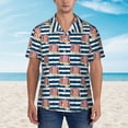 thumbnail image 4 of Goofa Popcorn On Blue Lines Hawaiian Shirt for Men, Unisex Summer Beach Casual Short Sleeve Button Down Shirts,Aloha Tropical Floral print shirt-XX-Large, 4 of 9
