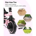 thumbnail image 5 of Triciclo para niños de 18 meses a 5 años con asa de empuje extraíble, triciclos para niños de 3 a 5 años, ideal para familias en movimiento, triciclo para niños pequeños con asiento ajustable fácil de, 5 of 5