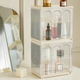 thumbnail image 2 of Twinkseal Visible Cup Holder with Removable Partition Plastic Cup Storage Rack with Removable Partition Dustproof Door Transparent Organizer for Water Cups Tea, 2 of 7