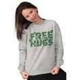 thumbnail image 4 of Free Hugs Cute Optimistic St. Pattys Sweatshirt for Men or Women Brisco Brands S, 4 of 6
