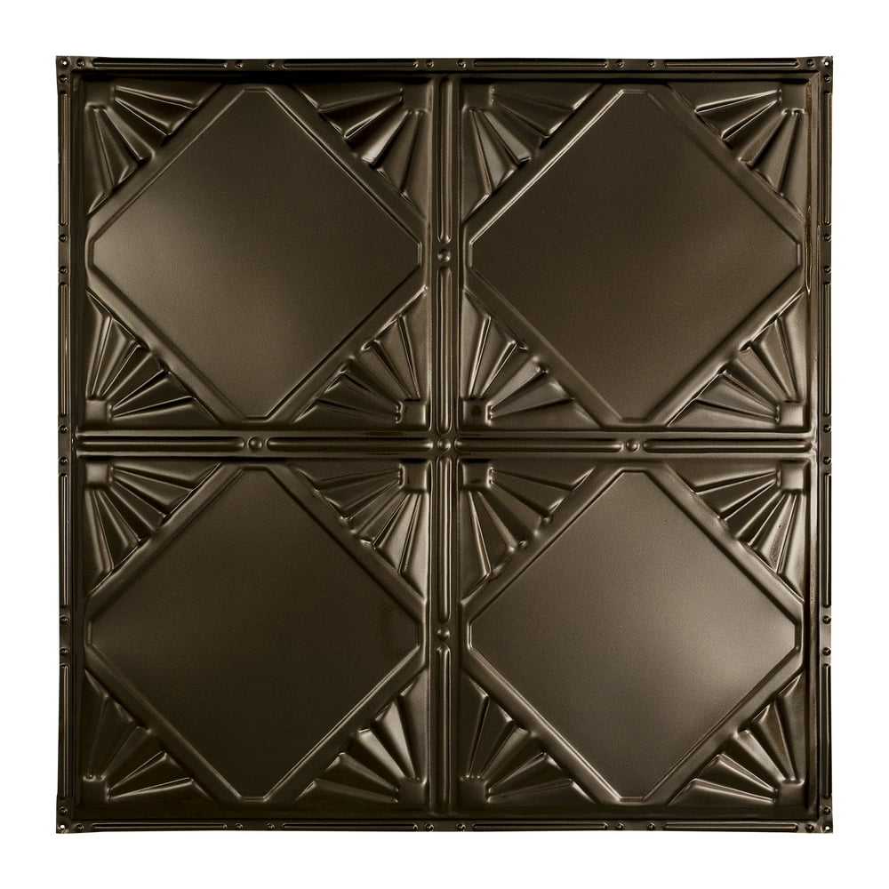Great Lakes Tin Erie Bronze Burst NailUp Ceiling Tiles Package of