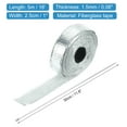 thumbnail image 2 of Uxcell Fiberglass Exhaust Wrap Tape,1"x16.4' Silvery Header Heat Wrap with 4 Ties, 2 of 6