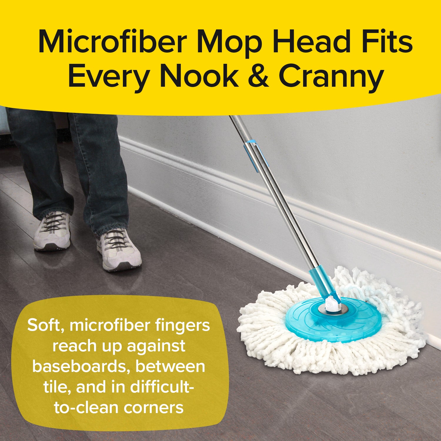 Hurricane Spin Mop As Seen On TV Mop & Bucket Cleaning System by BulbHead - image 3 of 9