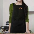 thumbnail image 4 of Delantal de cocina con bolsillos, ajustable, impermeable, para chefs y hogares. Negro, 4 of 8