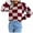 Red, variant on Oversized Sweaters For Women Casual Loose Fit Contrast Plaid Crew Neck Long Sleeve Stretch Pullover Jumper Top Comfortable Soft Fall Outfits