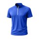 thumbnail image 4 of pstuiky camisetas de hombre, Camiseta deportiva de verano para hombre, de color liso, ajustada, con cremallera, de manga corta y cuello alto camisas casuales para hombre xxxl, 4 of 5