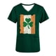 thumbnail image 2 of TaTaai Womens St Patricks Day Print Short Sleeve V Neck Pocket Top Loose Fit Casual Nursing Uniform Tunic Holiday Gift, 2 of 5