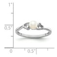 thumbnail image 2 of Solid 925 Sterling Silver Freshwater Cultured Pearl Engagement Ring Size 9, 2 of 3