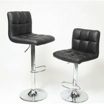 Roundhill Swivel Elegant PU Leather Modern Adjustable Hydraulic Barstools, Multiple Colors Available