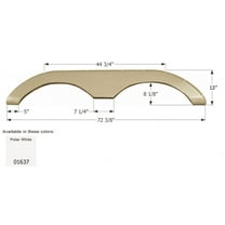 Icon 01637 Tandem Axle Fender Skirt FS774 for Keystone - Polar White