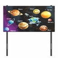 thumbnail image 3 of Outer Space Headboard, Solar System of Planets Milky Way Neptune Venus Mercury Sphere Illustration, Upholstered Decorative Metal Bed Headboard with Memory Foam, Twin Size, Multicolor, by Ambesonne, 3 of 4