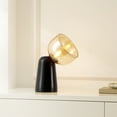 thumbnail image 2 of SAFAVIEH Omara 13 in. Glam Amber Marble Table Lamp with Amber Shade, 2 of 6
