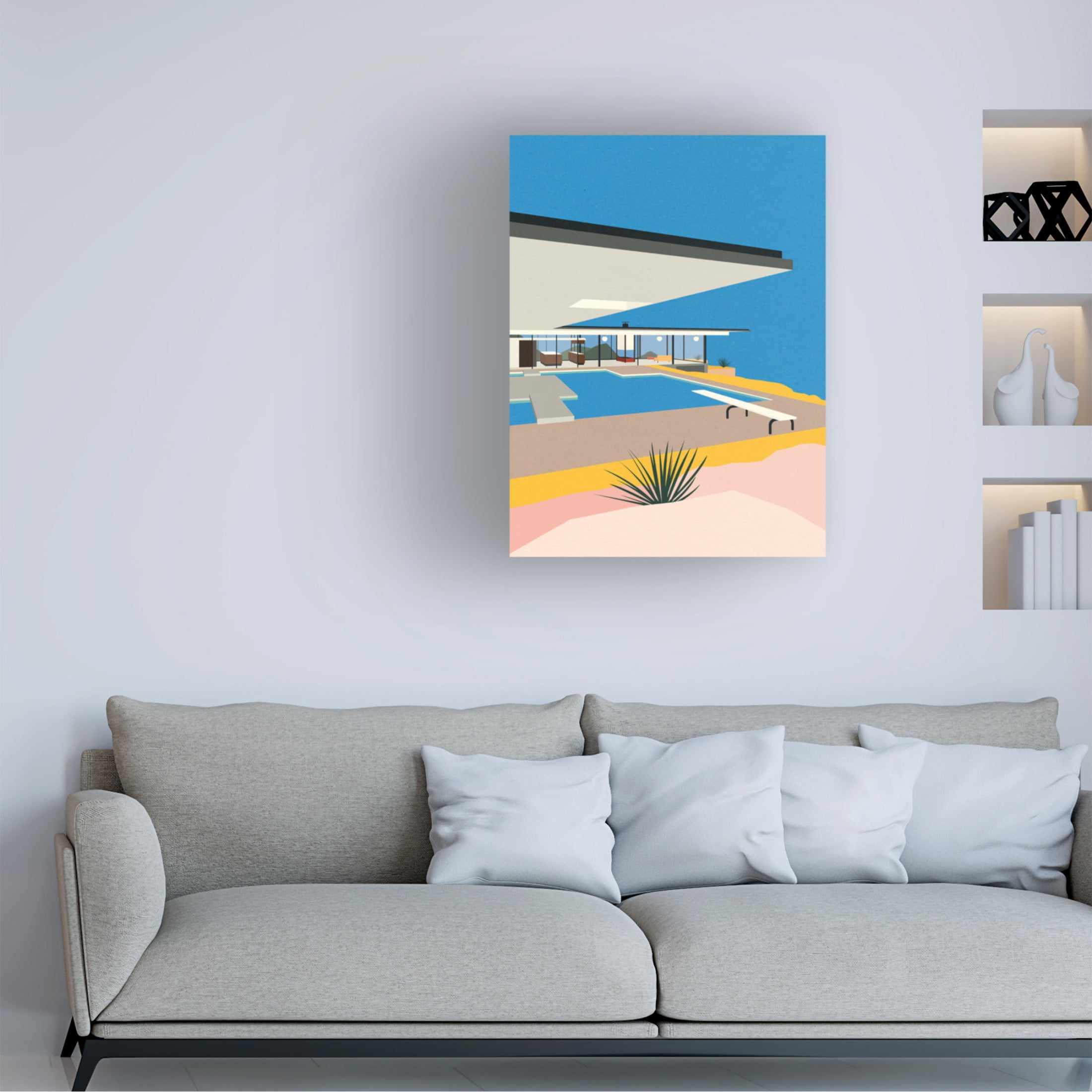 Trademark Fine Art Rosi Feist  La Stahl House Canvas Wall Art