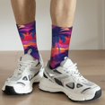thumbnail image 6 of Pofeuu Retro Palms Print Crew Socks, Adult Running Hiking Socks for Youth and Adult, 6 of 6