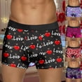 thumbnail image 4 of YAYUBA Mens Underwear Heart Print Boxer Shorts Heart Print Valentine's Day Men's Shorts Valentines Day Gifts for Him, 4 of 5