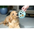 thumbnail image 2 of JW HOL-ee Roller™ Tug and Fetch Treat Dispenser Puzzle Ball Dog Toy, Natural Rubber, Large 5.5" for Dogs 60+ lb, Blue, Pack of 1, 2 of 8