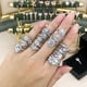 thumbnail image 2 of Anillo solitario de cristal de moda para mujer, anillo de compromiso de boda de Zirconia delicada, anillo de matrimonio de promesa de Color plateado para joyería nupcial Tan Jianjun unisex, 2 of 2