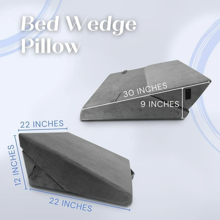  Xtreme Comforts Wedge Pillows - 7 Memory Foam Bed Wedge Pillow  for Sleeping - Great for Acid Reflux, Snoring, Back Pain, and Heartburn  (1Pk) : Health & Household