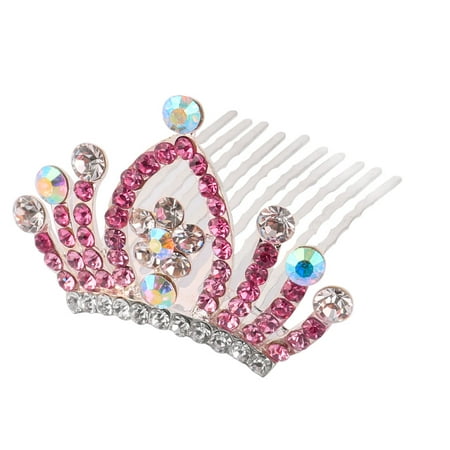 - Colorful Faux Rhinestone Accent Bridal Wedding Hairpin Hair Crown Comb Clip