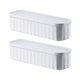 thumbnail image 1 of Caja de almacenamiento multifunción de 2 piezas con cajón organizador de maquillaje y lápiz labial. blanco, 1 of 8