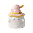 thumbnail image 4 of de Café Fantasma, con Cara de Fantasma con Tapa de Sombrero de , Novedosa de Té de Cerámica de Halloween, para Halloween Rosa, 4 of 5
