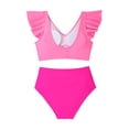 thumbnail image 4 of MSJUHEG Swim Suits for Women 2025,Boho Swimsuits for Women,High Waisted Bikini Sets,Ruffle Swimsuits for Women,One Shoulder Swimsuits for Women,High Waisted Swimsuits for Women, Hot Pink M, 4 of 7