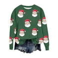 thumbnail image 2 of Christmas Sweatshirts for Womens Crewneck Christmas Printed Shirts Loose Long Sleeve Blouses Casual Merry Xmas Sweatshirt Holiday Party Pullover Sweater Tops, 2 of 5