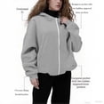 thumbnail image 6 of Busydd Jackets for Women Solid Color Long Sleeve Zip Up Hoodie Casual Fashion Womens Fall Jackets with Pockets M, 6 of 9