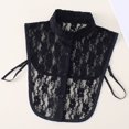 thumbnail image 3 of BKQCNKM Lace False Collar Dickies for Women Under Blouses Womens Dickies Collars Lace Wooden Trim False Collar Sweater Decorated Collar Women Lace Fake Collar, Black One Size, 3 of 4