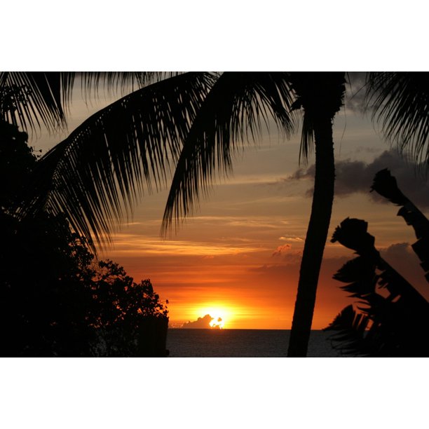 Travel Sunset Island Tropical Paradise Sun 12 Inch By 18 Inch Laminated Poster With Bright Colors And Vivid Imagery Fits Perfectly In Many Attractive Frames Walmart Com Walmart Com